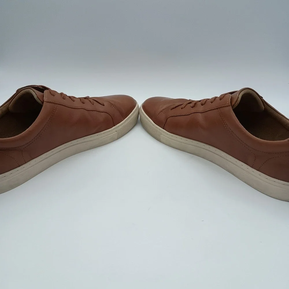 Banana Republic‎ Mens Nicklas Low-Top Leather Sneakers Brown Size 12